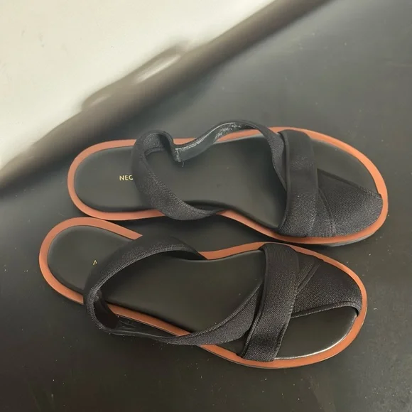NEOUS black ogma flat sandals - Picture 7 of 7